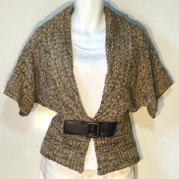 United States Sweaters SZ M Shawl collar kimono sleeve buckle open front sweater - Picture 1 of 9